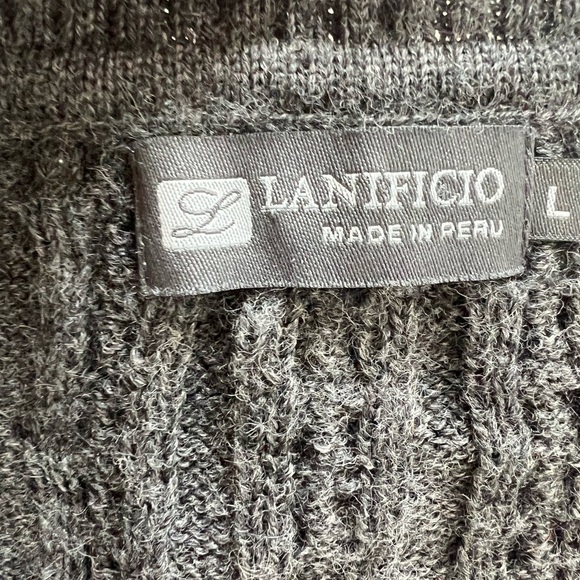 NWOT Lanificio Gray 100% Alpaca Boyfriend Cardigan Size L - Picture 4 of 7